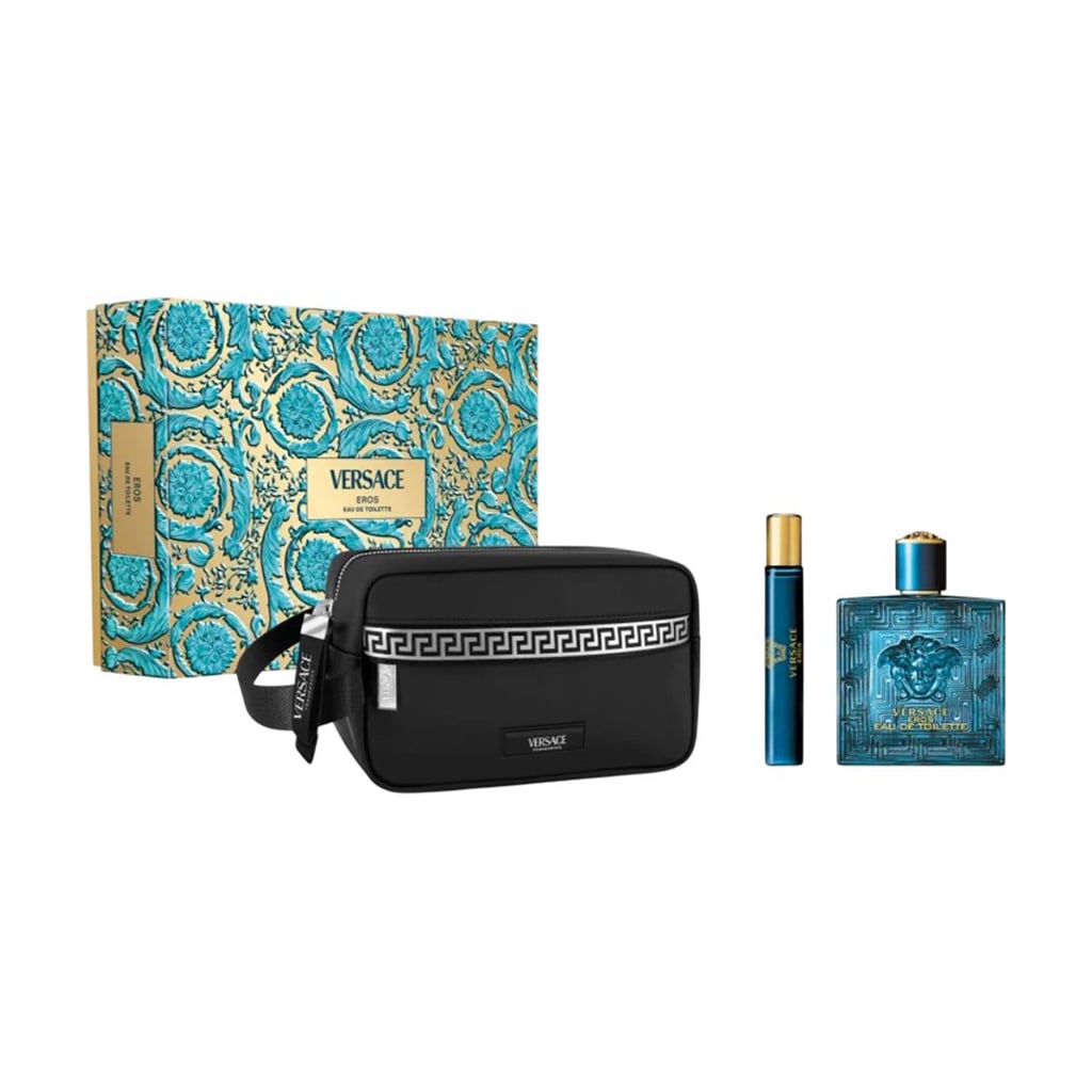 Парфумований набір чоловічий Versace Eros Gift Set (туалетна вода, 100 мл + туалетна вода, 10 мл + косметичка)